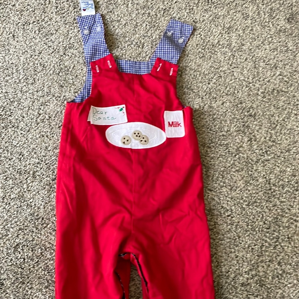 Bailey Boys smocked double sided with his Christmas smock